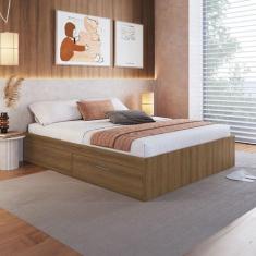 Cama Casal Tókio com 4 Portas Mel - Art In Móveis, Marrom, Moderno