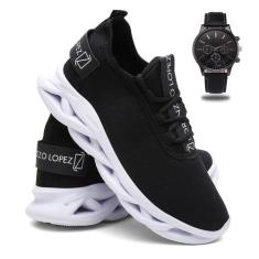 Tênis Masculino Sport Corrida e Academia Confortável + Relógio - Loren