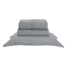 Kit Jogo Lençol Elastico 300 fios Cama Solteiro 3 Peças Fronha Aba Ame