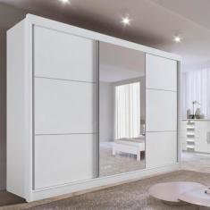 Guarda Roupa com Espelho Casal 3 Portas 6 Gavetas 100% Mdf Miami - D D