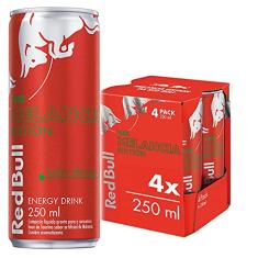 Energético Red Bull Energy Drink, Summer Edition - Melancia, 250ml (4 latas)