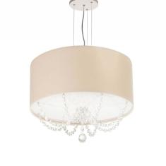 Lustre Pendente Com Cristais Cilindrica 30x15 C qui