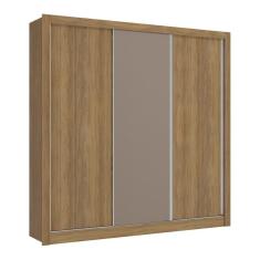 Guarda-roupas Casal 3 Portas Flex E 2 Gavetas Multimóveis Cr35157 Nogueira/fendi Nogueira/fendi