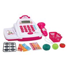 Brinquedo Caixa Registradora Creative Fun Rosa Mini Shopping - Multikids BR1182