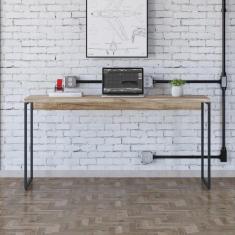 Mesa Dynamica 150x50x75cm Carvalho - Est.preta Carvalho - Est.preta