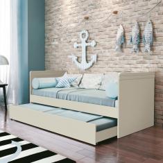 Bicama Solteiro para Quarto Infantil Nuth Areia Fosco