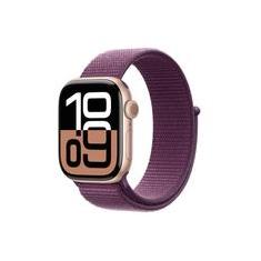 Apple Watch Series 10 GPS, Caixa Cor de Ouro Rosa de Alumínio de 42 mm, Pulseira Loop Esportiva Ameixa - MWWK3AM/A