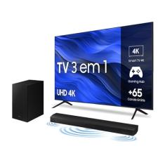 Smart TV Samsung 58" UHD 4K 58CU7700 2023 + Soundbar HW-B550 Combo