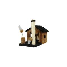 Arranhador Gato Casinha Sem Rede Brinquedo e Poste Sisal - MIUPET, PRE