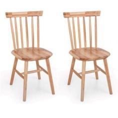 Kit 2 Cadeiras Madeira Maciça Milena - DEISS