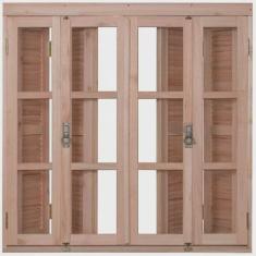 Janela de Madeira Veneziana 100x150cm Pantográfica ewk 376 Rondosul