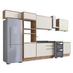 Cozinha Modulada 100% Mdf Herval Ten, 7 Peças com Tampo, 350 cm