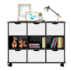 Nicho Organizador De Brinquedos Quarto Sala Com Rodízios - QMovi, Bran