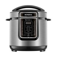 Panela de Pressão Elétrica Digital 6L Mondial Preto/Inox PE-60-6L-I