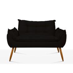 Sofá Opala Namoradeira Para Sala Balaqui Decor Preto
