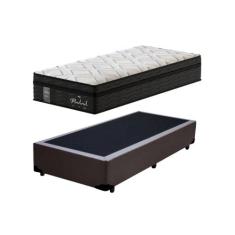 Cama Box Solteiro e Colchão Madrid Molas Ensacadas Probel Marrom