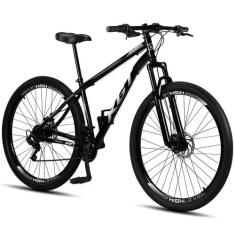 Bicicleta Aro 29 KGT Shift Aço Carbono 21 marchas Freios a Disco Suspe