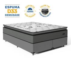 Cama Box com Colchão Resistence Espuma D33 Pillow Top Queen 158cm