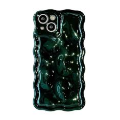 miyonsin Capa para iPhone 15 Pro Max, capa de telefone com padrão ondulado de água para mulheres e meninas, capa protetora protetora de TPU macio em forma de onda macia requintada elegante durável