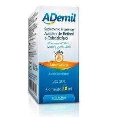 Ademil Gotas 20ml Laranja - Vitamina A + D - Suplemento