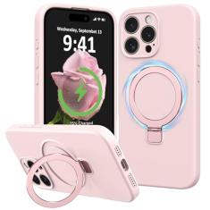 Vanxiliiy Compatível com suporte para iPhone 16 Pro Max, capas de telefone de silicone líquido adequadas para iPhone 16 Pro Max, compatível com anel magnético MagSafe, capa de proteção total da câmera