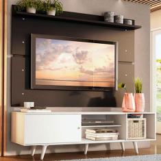 Rack Madesa Dubai e Painel para TV até 65 Polegadas com Pés - Branco/P