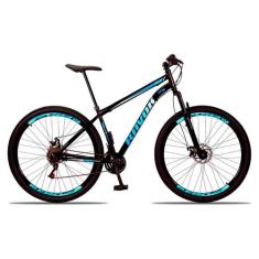 Bicicleta Aro 29 Ravok Aço Carbono 21 Velocidades Freio a Disco com Su