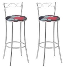 Kit 2 Banquetas Cromadas Bc51-a E522 - TRE PARONI