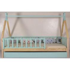 Bicama Montessoriana Solteiro Cabana Colorida Madeira Maciça Pinus - P