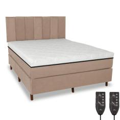 Cama Box e Colchão Magnético Massageador com Cabeceira - Eco Premium -