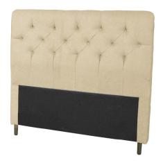 Cabeceira Solteiro 90cm Para Cama Box Ravena Napa Bege - DS Estofados 