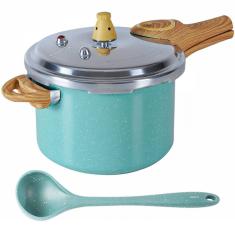 Panela de Pressão Antiaderente Indução Brinox 4,2L com Concha Ceramic Life Verde Botanika 4952/408