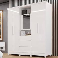 Guarda-Roupa de Casal Giga 5 Portas 2 Gavetas - Tudo De Móveis