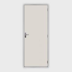 Kit Porta de Madeira Lisa 215x75cm com Batente de Aço 12cm Açomad mgm