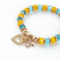 Pulseira Logunede Pingente Cristal e Silicone - Lua Mística - 100% Ori