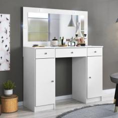 Penteadeira 3 Gavetas Camarim Carisma Demóbile, Branco