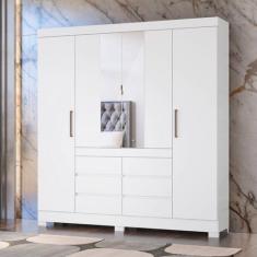 Guarda-roupa Casal 4 Portas Touch Móveis Cádis - Demóbile