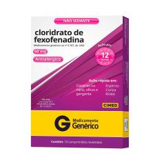 Cloridrato de Fexofenadina 60mg 10 comprimidos Cimed Genérico 10 Comprimidos