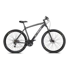 Bicicleta Aro 29 KSW XLT 27v Hidráulico K7 e Trava,19,Preto Prata