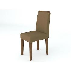 Kit Com 2 Cadeiras Para Sala De Jantar Amanda Imbuia Marrom VL02 New Ceval