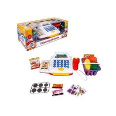 Brinquedo Caixa Registradora Mercadinho Com Som Led - Branco