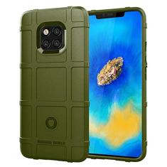 Capa para Huawei Mate 20 Pro, proteção robusta, material TPU de fibra de carbono, macia, antiderrapante, antiimpressões digitais, capa totalmente protetora para Huawei Mate 20 Pro