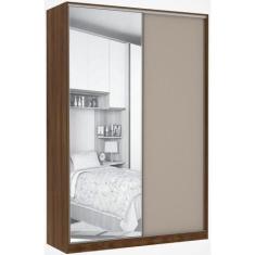 Guarda Roupa Solteiro 2 Portas de Correr 3 Gavetas Prime Plus Alumínio