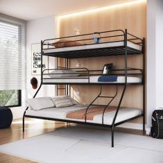 Treliche Casal + Solteiro em Ferro Oliver Preto