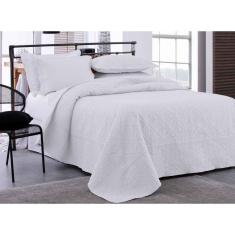 Cobre Leito Liso Colcha Queen Matelada Rozac Provence Branca