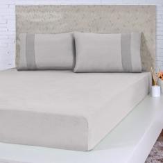 Lençol Solteiro Bella Cama Malha 100% Algodão 88x188x30cm