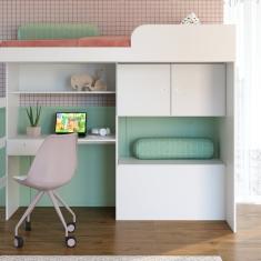 Cama Multifuncional Com Bau E Estacao De Trabalho Lion Montan