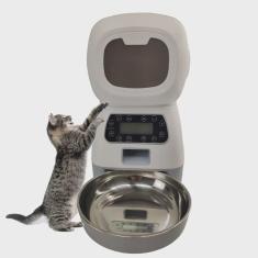 Comedouro Programavel Comida Raçao Pet Gato Cachorro Animais Automatico Horario Porçoes Bichos Petshop