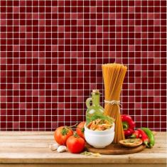 Papel de Parede Pastilhas em Vermelho - Inove Papéis de Parede 