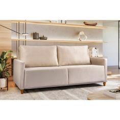 Sofá Em Veludo 3 Lugares Angela Yescasa Marfim